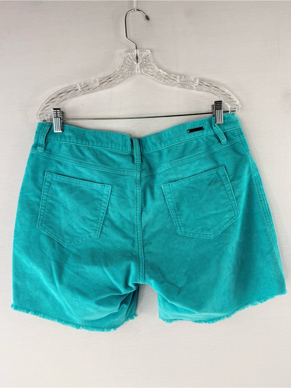 CARVE DESIGN Bright Turquoise Cotton Blend Corduroy Shorts - Picture 4 of 12